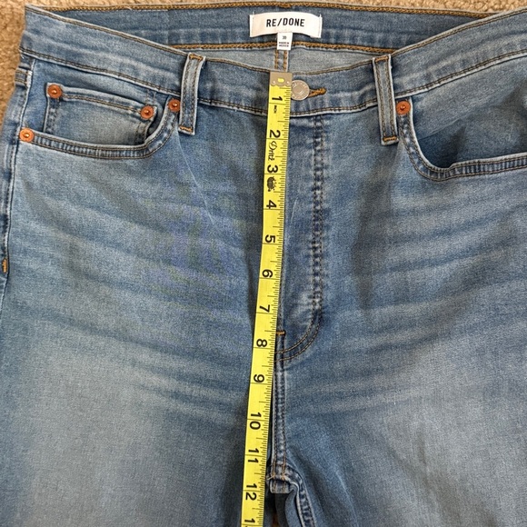 Re/Done 70s Stove Pipe Jeans- High Rise Straight ADEDBLUE Wash- Size 30- NWT - Picture 11 of 13